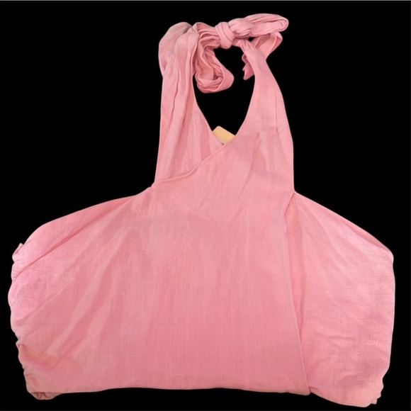 Entro Barbie style crop top with tie and open back NWT - Picture 5 of 7